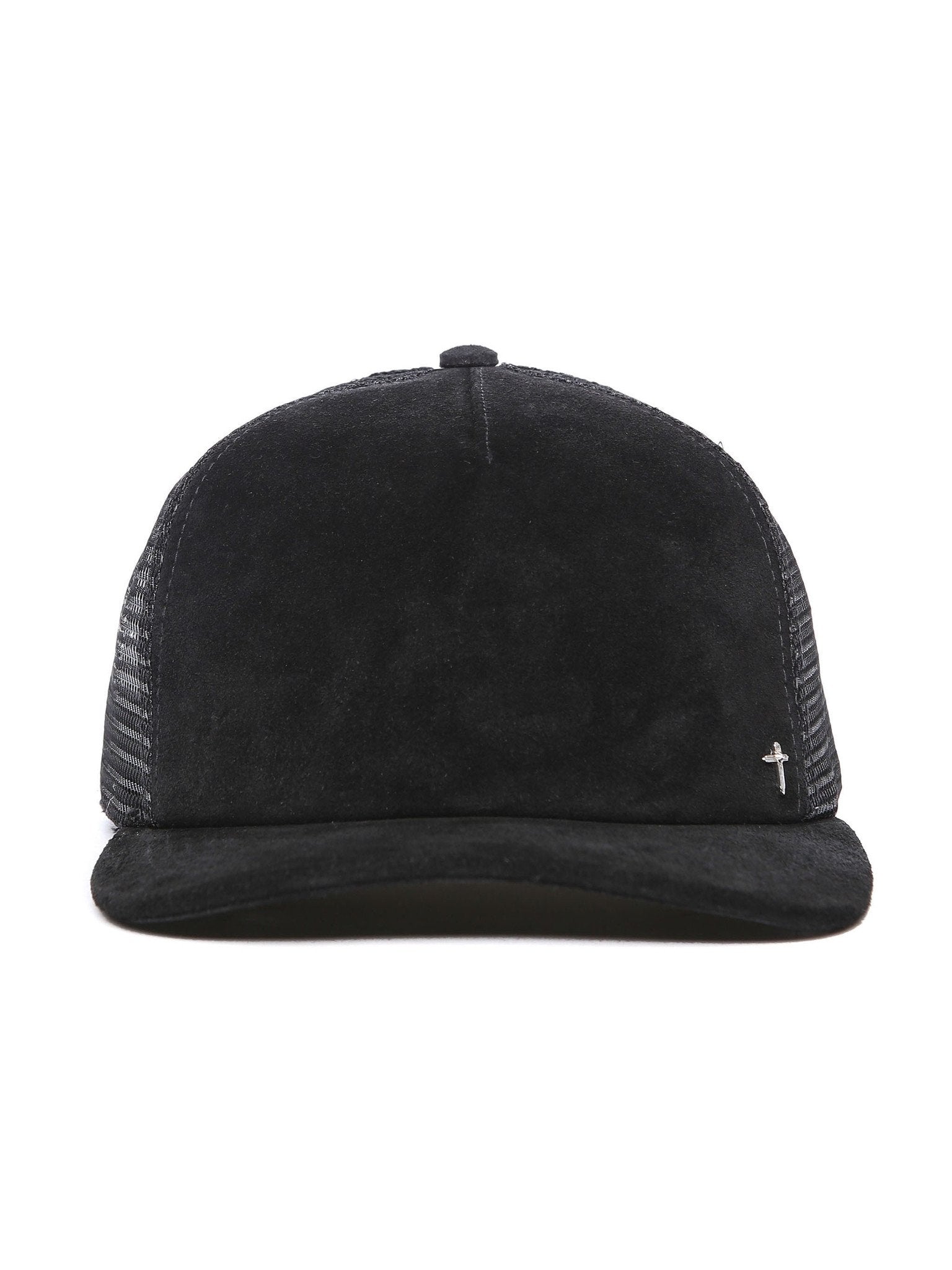Black Suede Trucker Hat