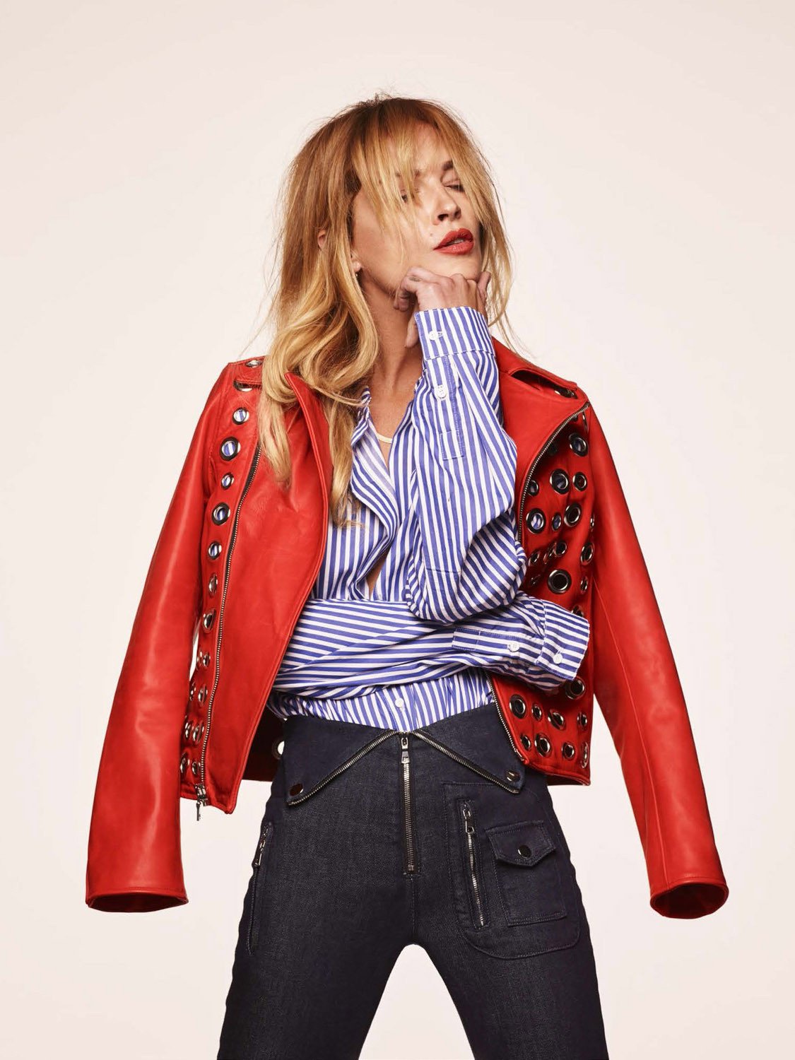 Cleo Eyelit Jacket (Lipstick)