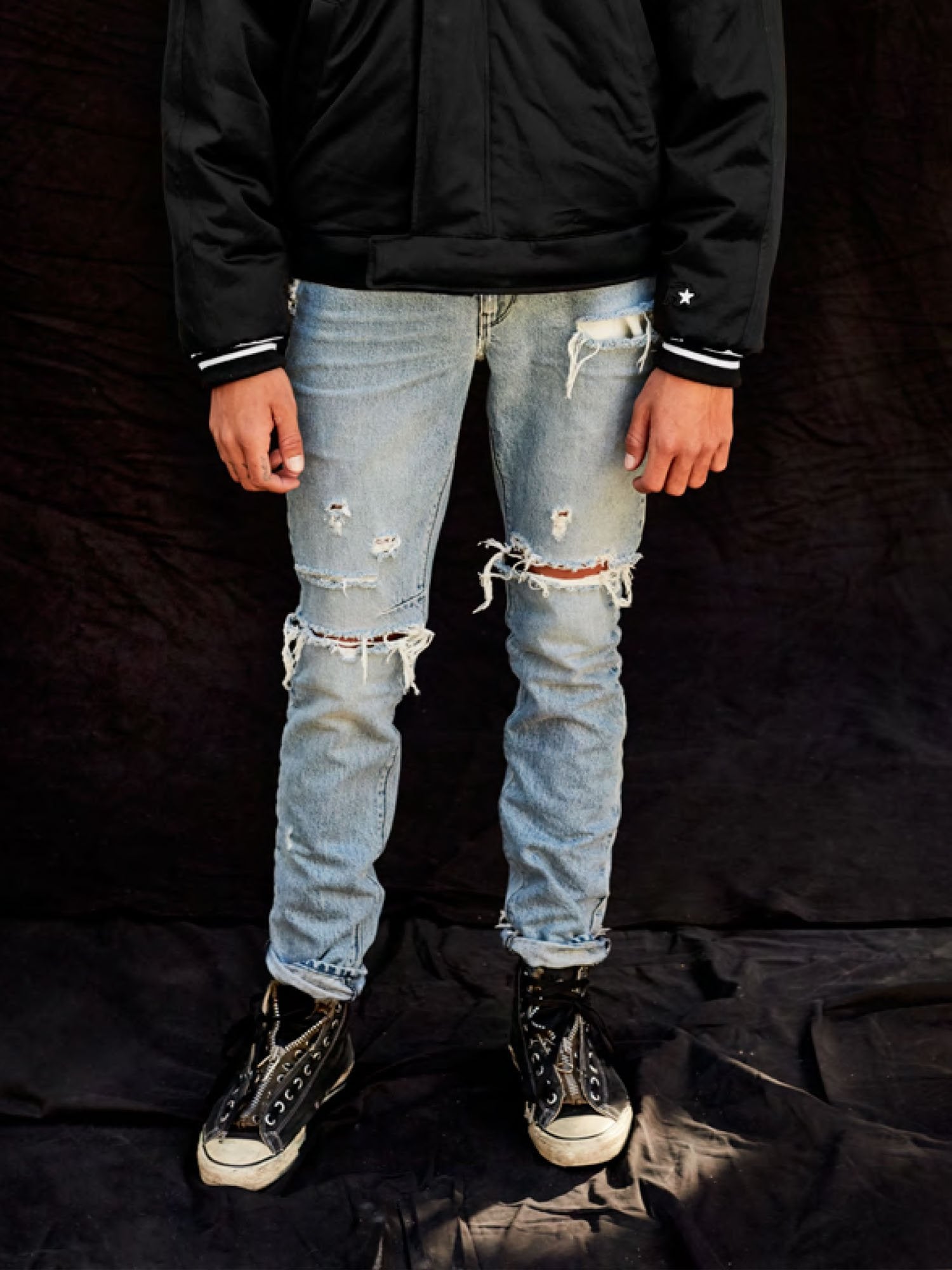 1 (90s Light Blue Destroyed)