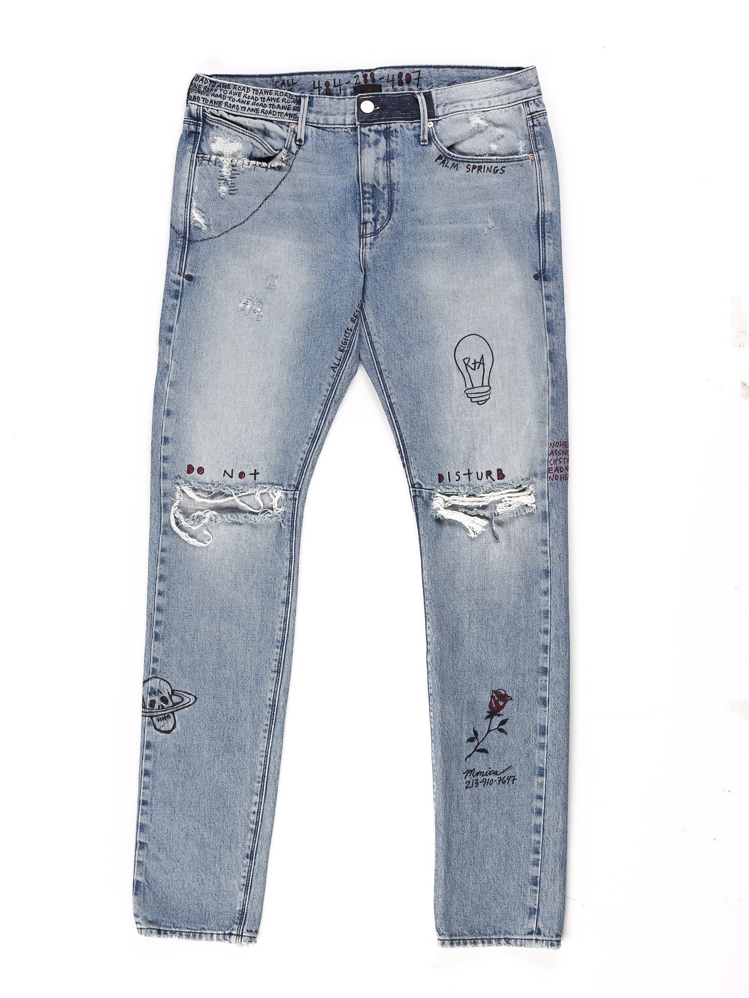 RtA Custom Ligh Blue Skinny Selvage Jean